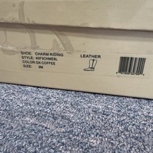 Michael Kors Charm Riding Boots Leather Dark Coffee Brown Size 9M w/ Box - Picture 15 of 15
